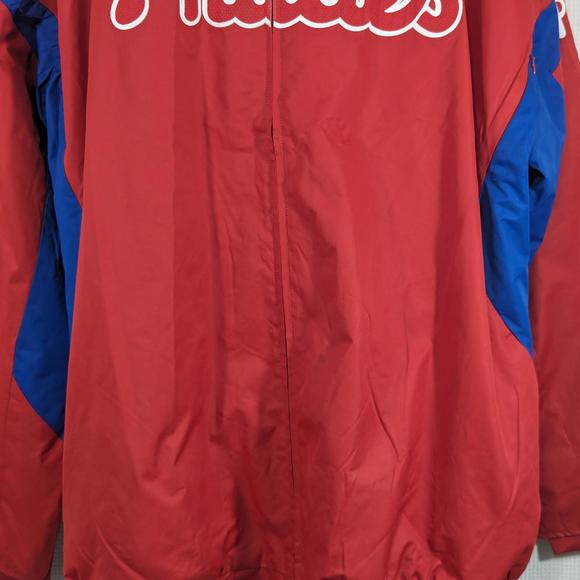 NWOT! PHILADELPHIA PHILLIES! MAJESTIC BASEBALL NYLON, THERMAL LINED JACKET!SZ 6X - Picture 5 of 10
